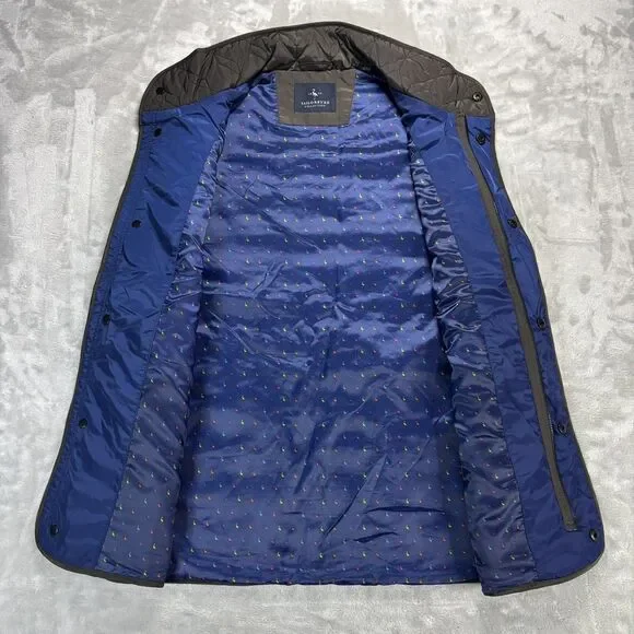 TailorByrd Puffer Vest Men’s Size M Lightweight Brown Zip Pockets Zip Snap - Picture 2 of 12